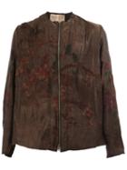 By Walid Embroidered Bomber Jacket, Men's, Size: Large, Black, Cotton/silk