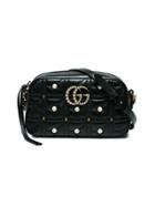 Gucci Black Gg Marmont Leather Shoulder Bag