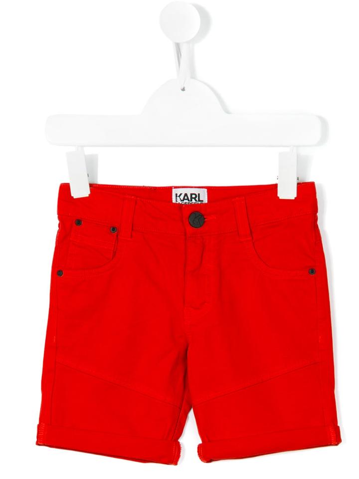 Karl Lagerfeld Kids - Denim Shorts - Kids - Cotton/spandex/elastane - 10 Yrs, Boy's, Red