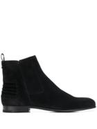 Car Shoe Side Zip Ankle Boots - Black