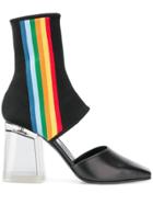 Palm Angels Rainbow Sock Boots - Black
