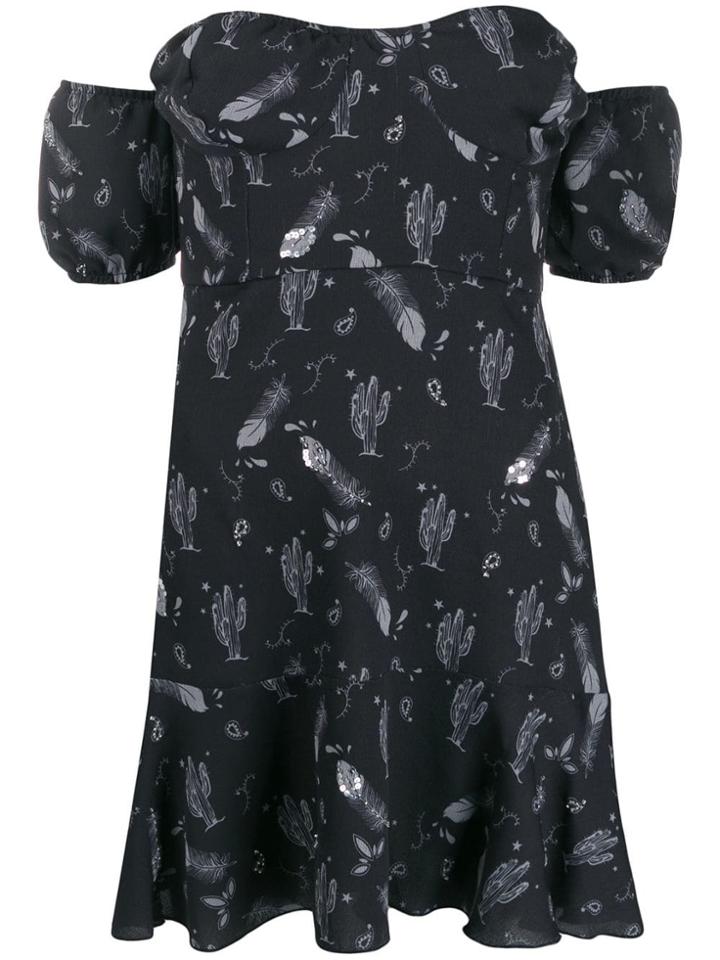 Chiara Ferragni Off The Shoulder Mini Dress - Black