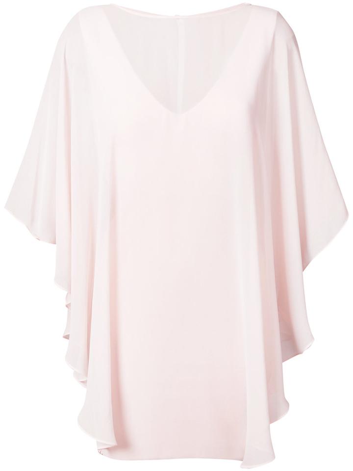 Halston Heritage - Flared Shift Dress - Women - Polyester/spandex/elastane - 0, Pink/purple, Polyester/spandex/elastane