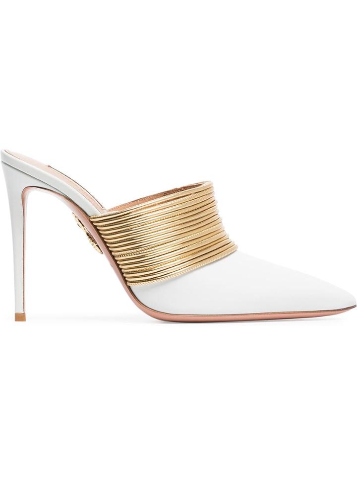 Aquazzura Aqua Rendezvous 105 Clf Hhmule - White
