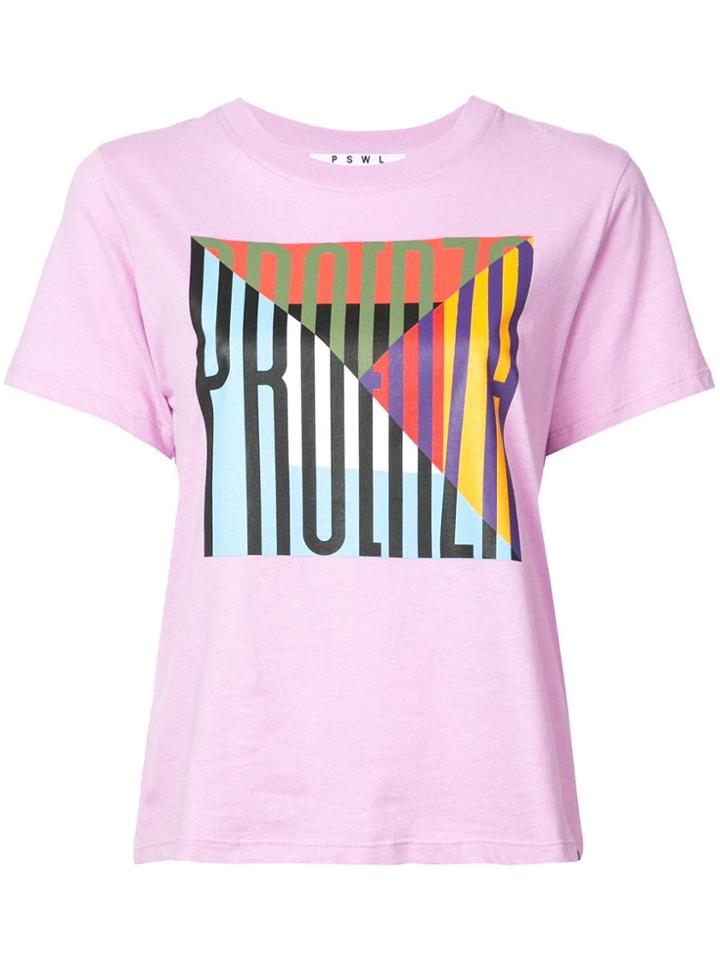 Proenza Schouler Pswl Square Flag T-shirt - Pink
