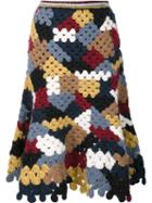 Rosetta Getty Hand Crocheted Skirt