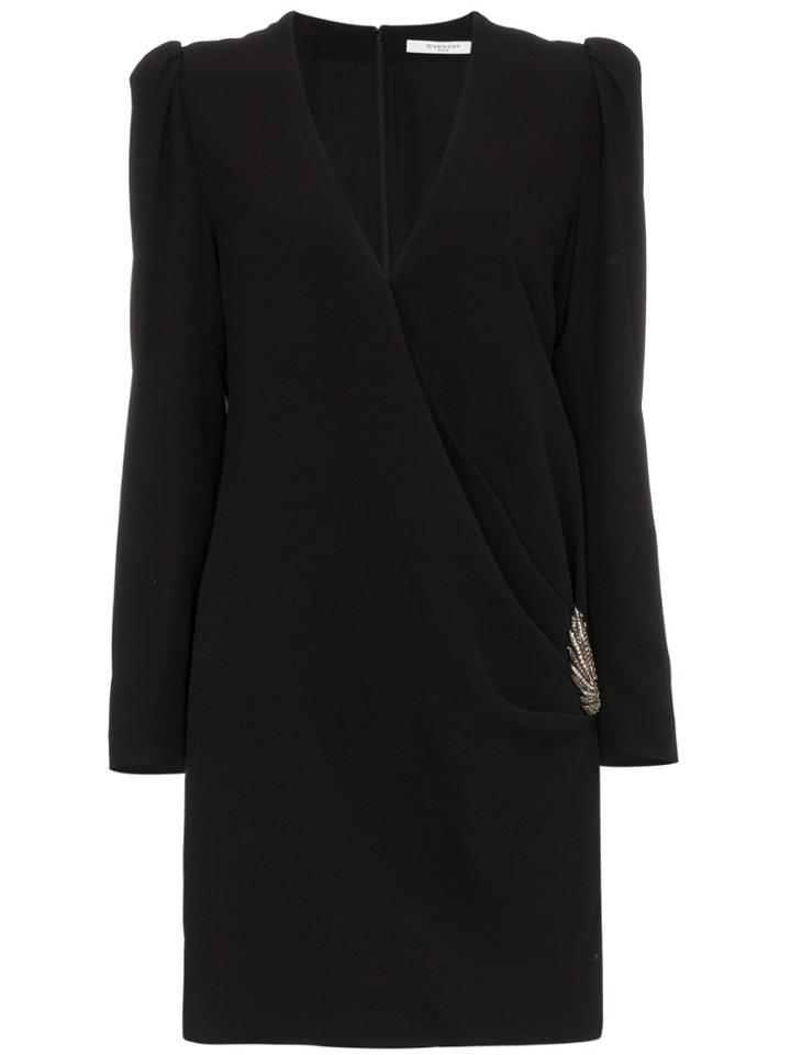 Givenchy Silk Wrap Dress - Black