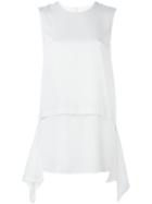 Dkny Layered Tank Top, Women's, Size: Small, White, Silk/spandex/elastane