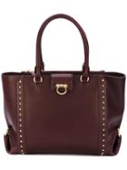 Salvatore Ferragamo Studded Tote Bag - Pink & Purple
