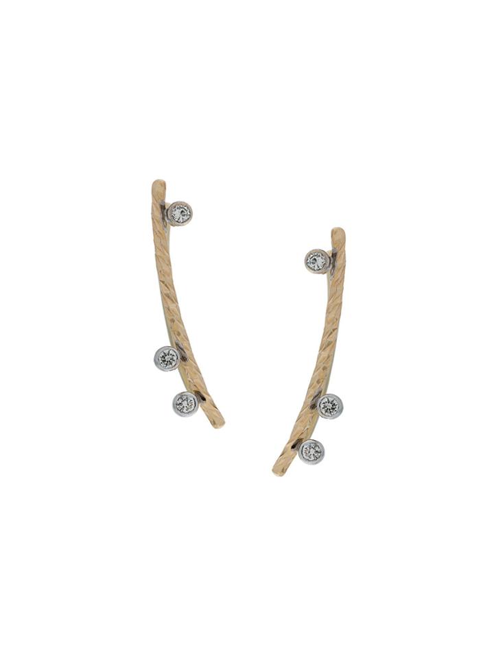 Maria Black Diamond Cut Ciara Earrings (pair) - Metallic