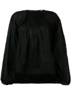 Nº21 Embroidered Design Blouse - Black