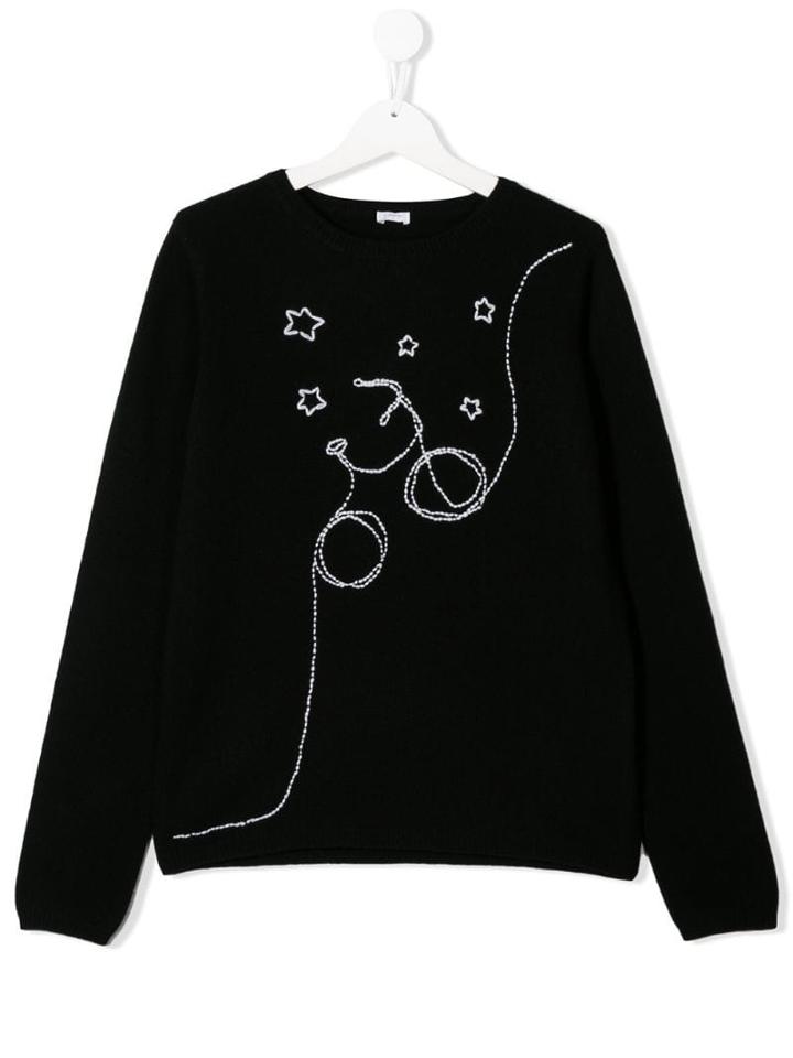 Il Gufo Stitching Detail Jumper - Black