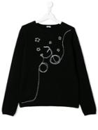 Il Gufo Stitching Detail Jumper - Black