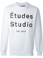 Études Studio Logo Print Sweatshirt, Men's, Size: M, White, Cotton