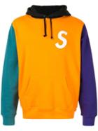 Supreme S Logo Colorblocked Hoodie - Orange