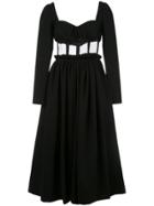 Rosie Assoulin Half Sheer Cocktail Dress - Black