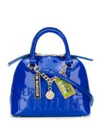 Versace Jeans Couture Embossed Patent-leather Tote Bag - Blue