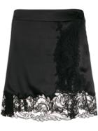 Versace Lace Trim Skirt - Black