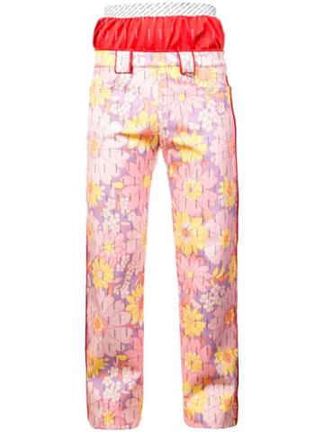 Maison The Faux Double Floral Print Trousers - Multicolour