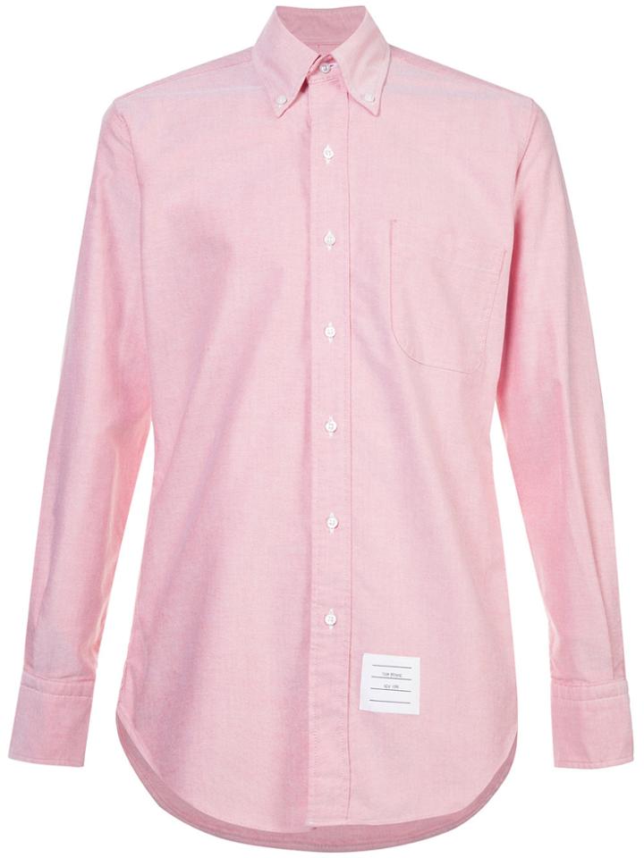 Thom Browne Logo Patch Shirt - Red