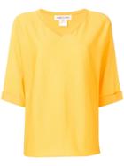 Lamberto Losani Short-sleeve Flared Top - Yellow