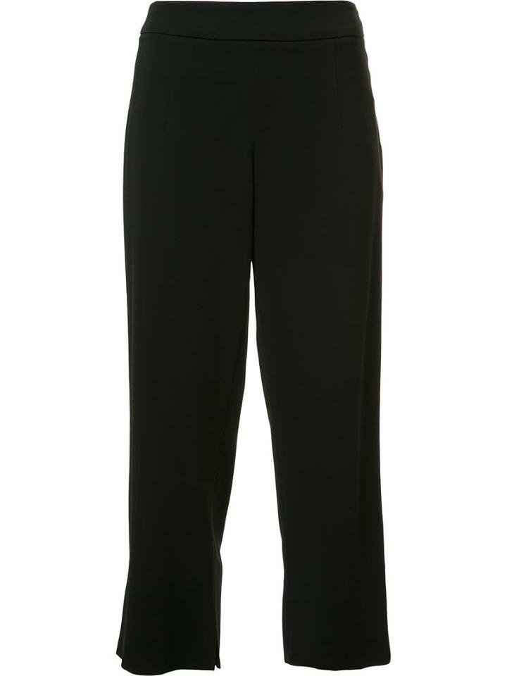 Cushnie Et Ochs Straight Cropped Trousers, Women's, Size: 6, Black, Viscose/spandex/elastane