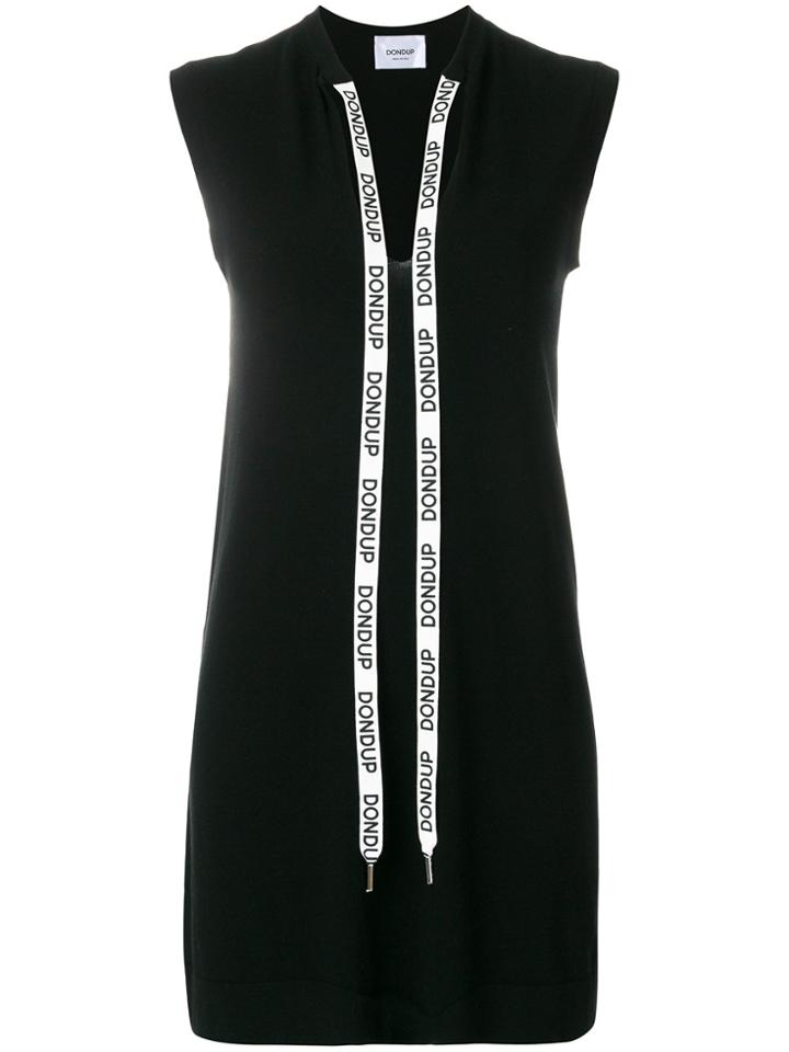 Dondup Neck-tied Fitted Dress - Black