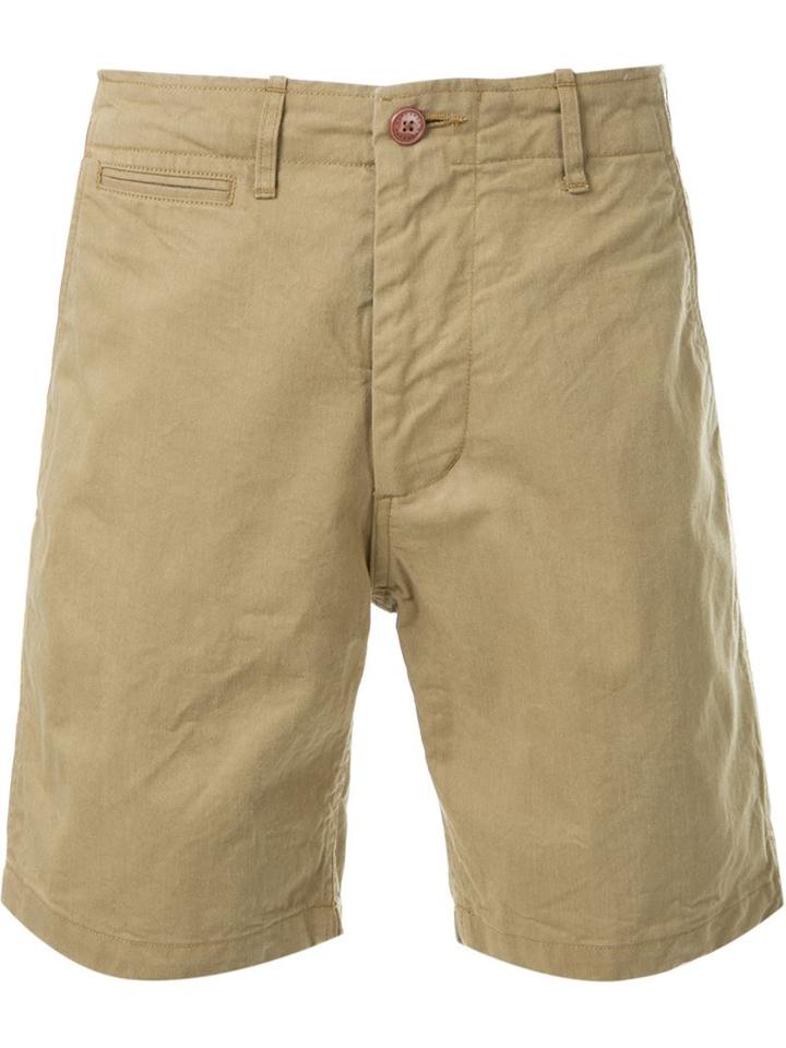 Cityshop Camouflage Detail Shorts, Men's, Size: L, Brown, Cotton