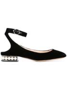 Nicholas Kirkwood Lola Pearl Ballerinas - Black