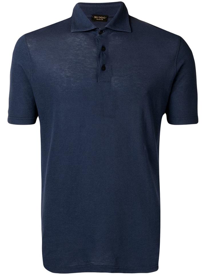 Dell'oglio Knitted Polo T-shirt - Blue