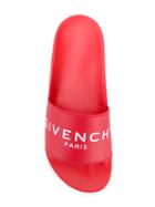 Givenchy Logo Pool Slides - Red