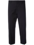 Maison Margiela - Cropped Tailored Trousers - Women - Cotton/wool - 44, Blue, Cotton/wool