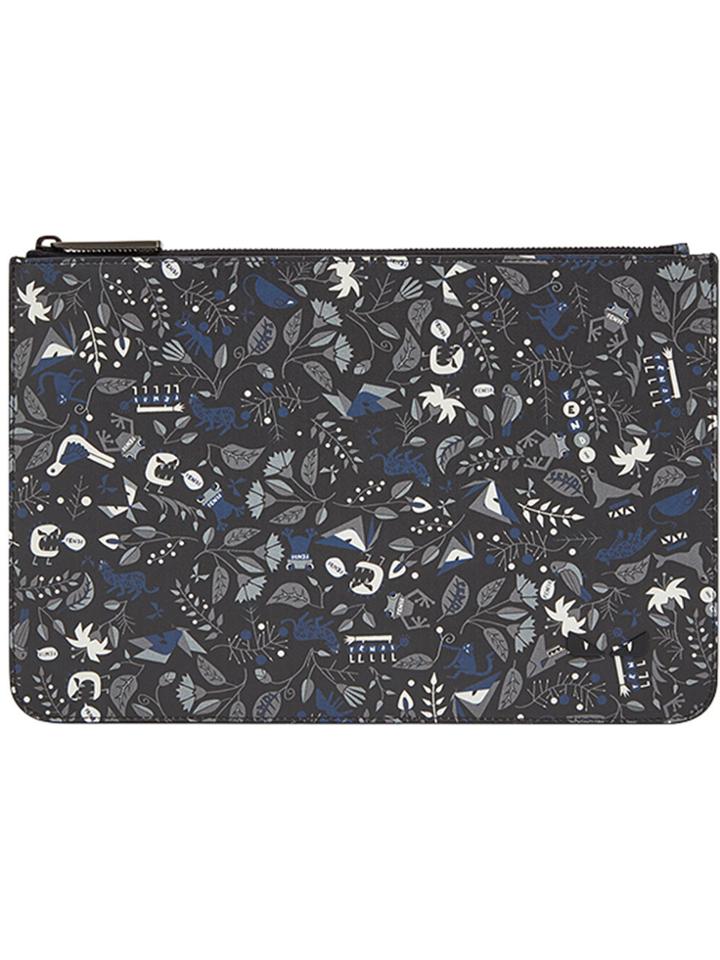 Fendi Printed Clutch - Black