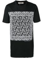 Damir Doma Box Paisley Print Longline T-shirt - 009 Black