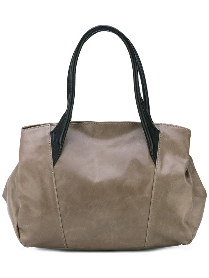 Yohji Yamamoto - Double Straps Tote - Women - Horse Leather - One Size, Grey, Horse Leather