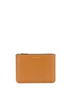 Comme Des Garçons Wallet Grid Embossed Clutch Bag - Brown