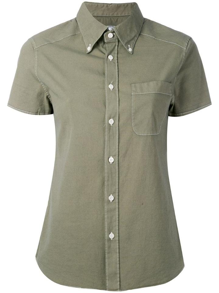 Prada Pre-owned Buttoned Collar Short Sleeve Shirt - Green
