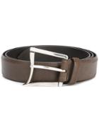 D'amico Curved Buckle Belt, Men's, Size: 90, Brown, Calf Leather
