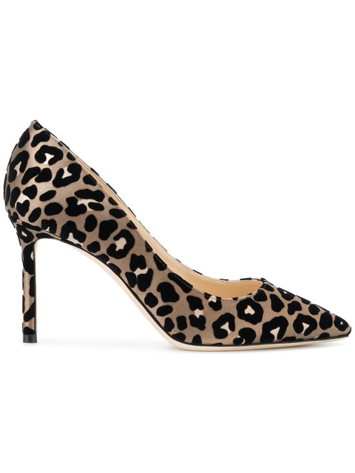 Jimmy Choo Romy Leopard Print Pumps - Nude & Neutrals