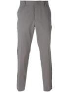 Lanvin Slim Fit Trousers, Men's, Size: 54, Grey, Cotton/viscose