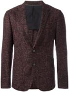 Z Zegna Flocked Pattern Blazer, Men's, Size: 50, Red, Cupro/polyamide/cashmere/alpaca