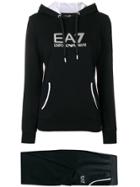 Ea7 Emporio Armani Logo Print Tracksuit Set - Black
