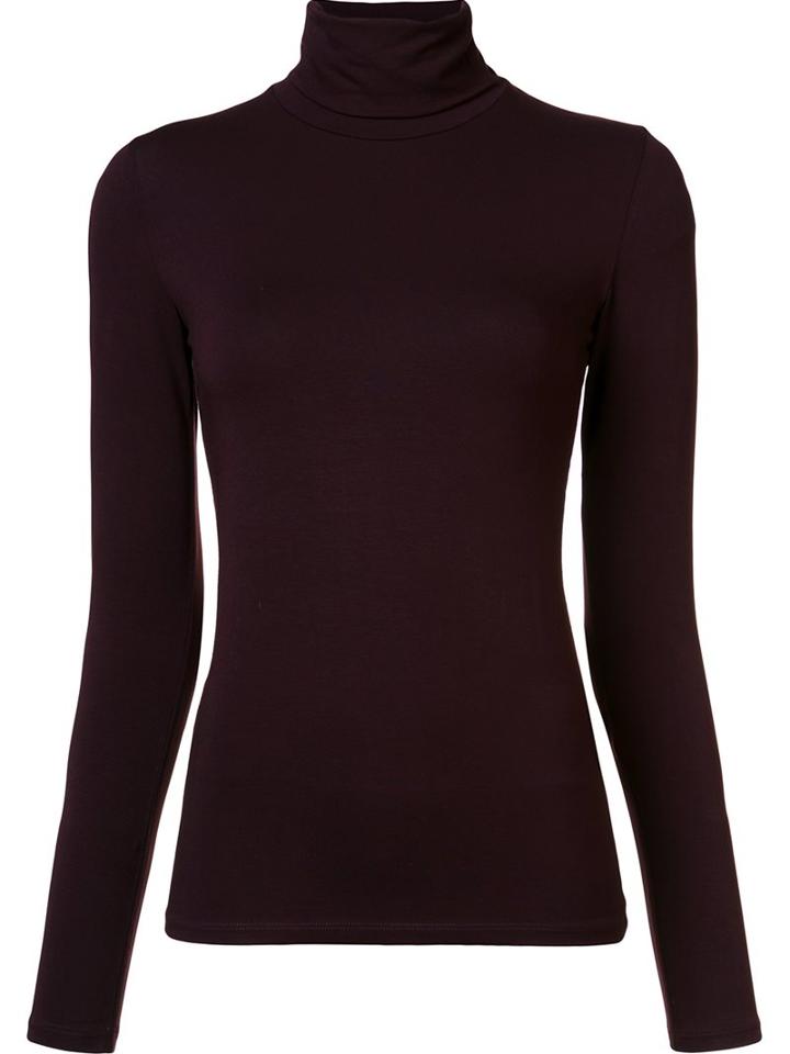 Majestic Filatures High Neck Longsleeved T-shirt, Women's, Size: 4, Brown, Viscose/spandex/elastane