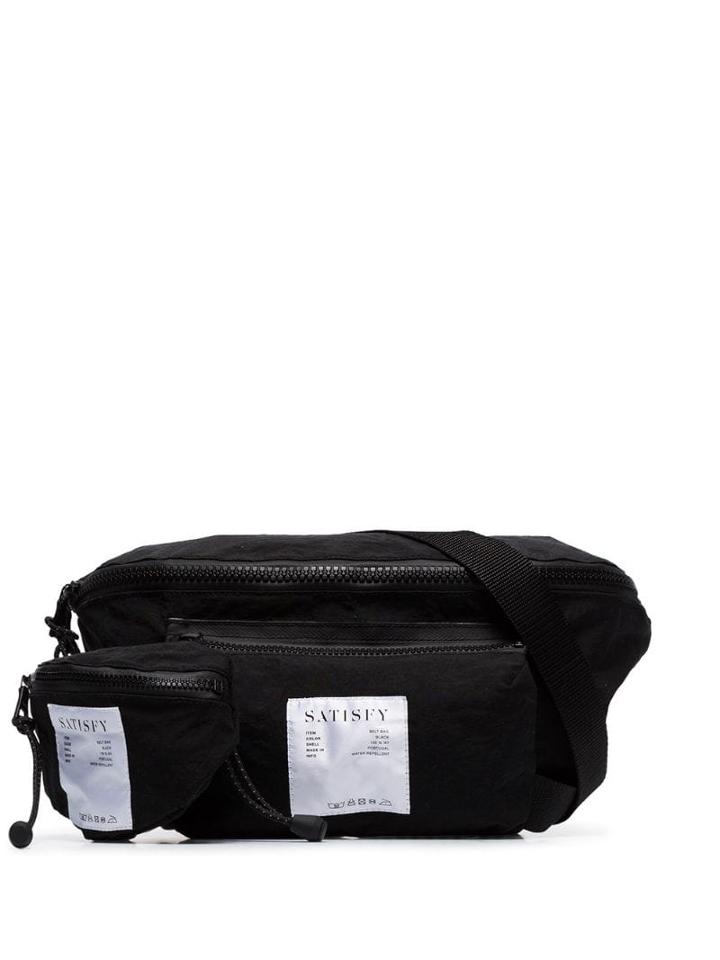 Satisfy Black Logo Label Messenger Back