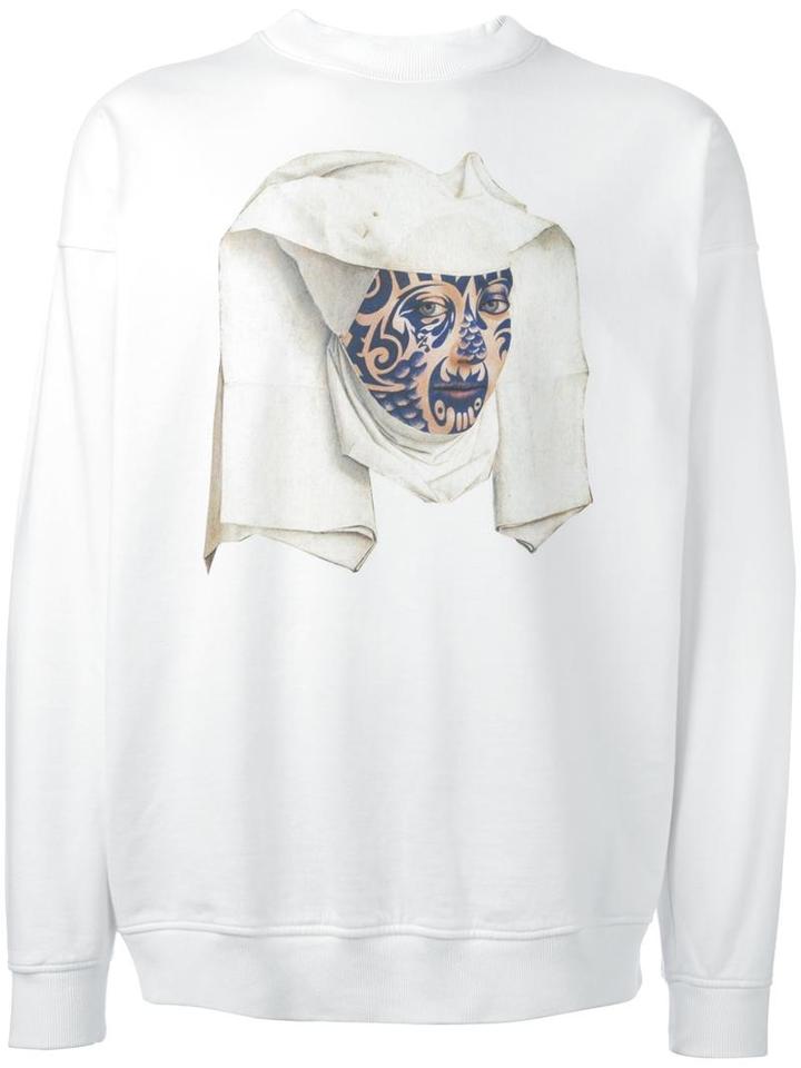 Y / Project 'woman' Sweatshirt, Adult Unisex, Size: Medium, White, Cotton
