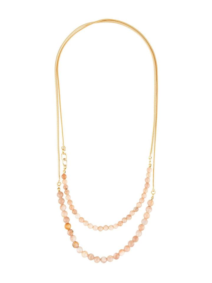 Crystalline Lepidolite Beads Necklace - Pink