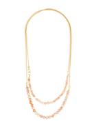 Crystalline Lepidolite Beads Necklace - Pink