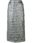 Mary Katrantzou Sequinned Midi Skirt - Metallic