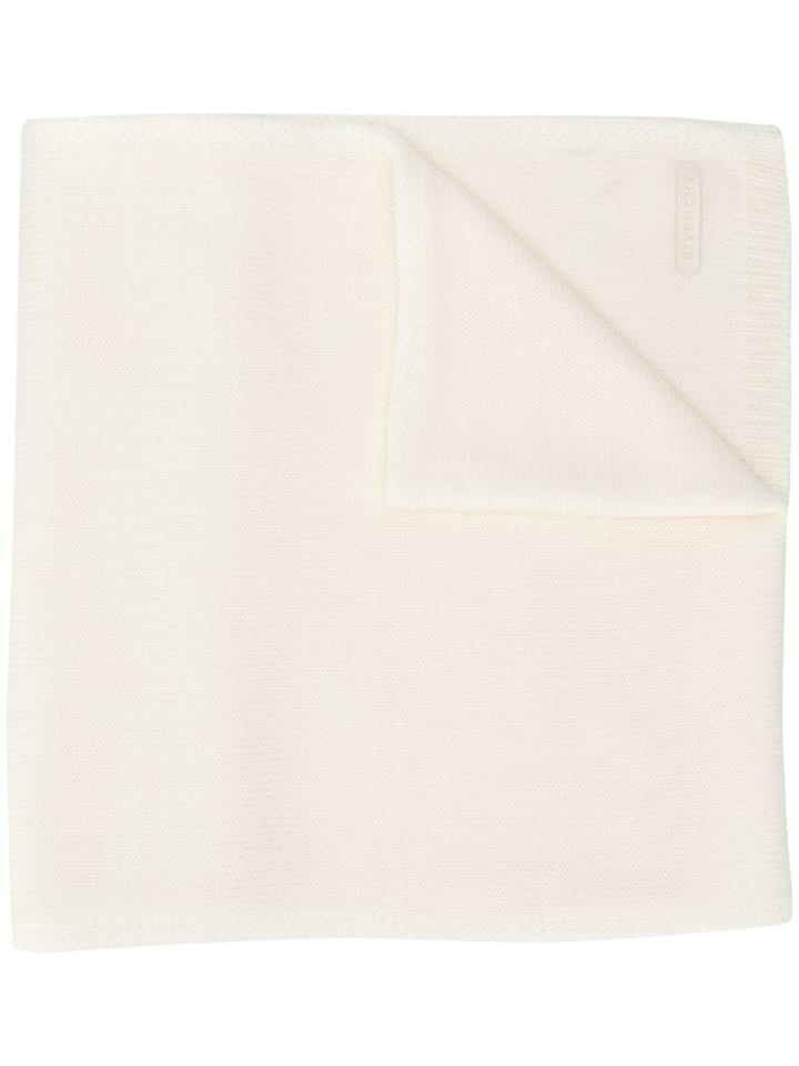 Givenchy Logo Knitted Scarf - White