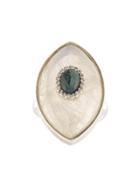 Marlo Laz Iris Verticle Ring - White